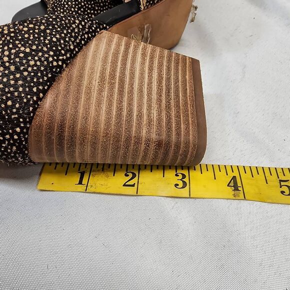 MADEWELL Alena Sandal Heels In Dotted Calf Hair Size 6 - Picture 10 of 10